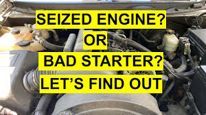 symptoms of a seized locked engine