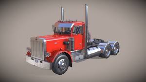 semi truck 3d models sketchfab