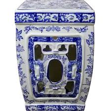 h oriental porcelain garden stool with