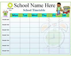 25 free timetable templates