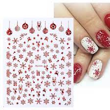 nail art stickers decals christmas red