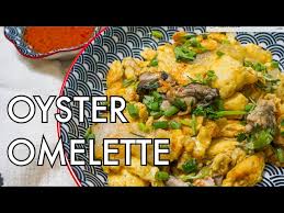 singapore fried oyster omelette with