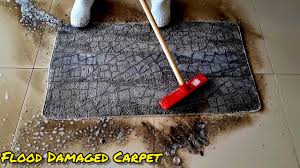 how to wash flood damaged rug carpet