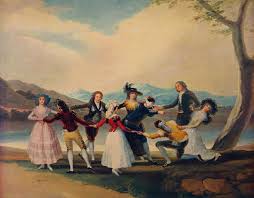 Elaborar un compendio del juego de la gallinita ciega : Viaje A Un Cuadro La Gallina Ciega De Francisco De Goya
