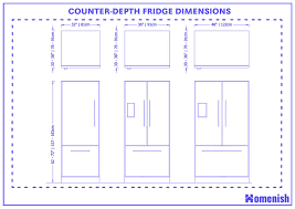 counter depth fridge dimensions with