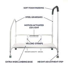 adjustable height bed step stool