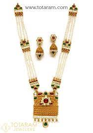 22k gold antique necklace sets indian