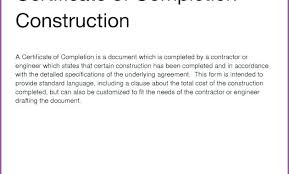 Project Com It Certificate Sample New Construction Guide