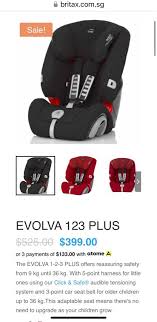 Britax Evolva 123 Car Seat Babies
