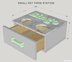large dog food station pet feeding station