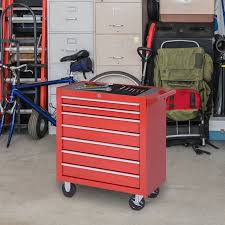 homcom 7 drawer roller tool chest