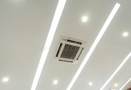 Whether you're looking to retrofit existing lights or to add new ones, you'll find what you need here. Lighting And Ceiling Mounted Air Conditioner On The Modern Ceiling Stock Photo Image Of Conditioner Light 133851632