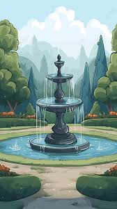 Fountain Ilration Background