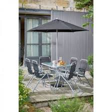 pacific 6 seater metal patio set