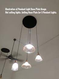 This type of lighting is good for very low ceilings or areas where protruding fixtures might get damaged, like a game room. Diy New Base Plate For Use With 3 Pendant Lights Furniture Home Decor Lighting Supplies On Carousell
