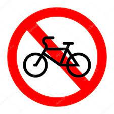 No bicycle, bike prohibited symbol. Sign indicating the prohibition or  rule. Warning and forbidden. Flat design. Vector illustration. Stock Vector  by ©natalipopova 109794524