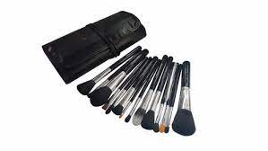 makeup brush set with pu leather case