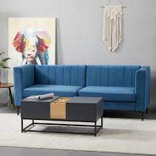 homcom modern 3 seater sofa 78