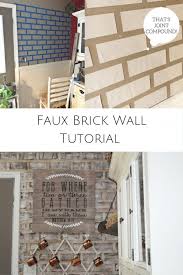 Faux Brick Wall Tutorial Two Paws Farmhouse Faux brick walls