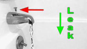 Bathtub Spout. How to replace and fix leaking tub spout diverter when shower  is on - YouTube