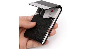 Simply remove the backing strip and stick to most flat surfaces. 19 Best Business Card Holders For Men Kalibrado