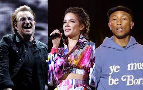 Taron egerton, scarlett johansson, reese witherspoon and others. Bono Halsey And Pharrell Williams All Cast In Sing 2