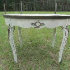 Shabby Chic Side Table Marble Top Table