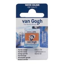 Buy Van Gogh Watercolor Half Pan Pyrrole Orange