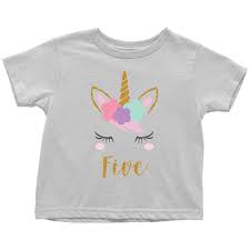 Unicorn 5th Birthday Girl Shirt