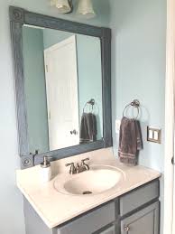 easy diy bathroom mirror frame