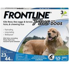 Frontline Plus For Medium Dogs 23 44 Lbs Flea And Tick Treatment 3 Doses