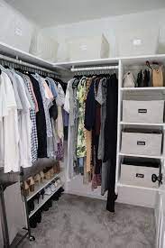 small walk in closet organization my