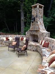 outdoor fireplace patio backyard