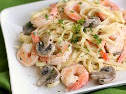 creamy shrimp pasta with mushrooms recipe
