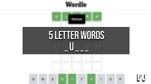 5 letter words with second letter u