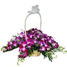 basket full of orchids gifts to hyderabad