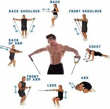 double toning resistance band exercise