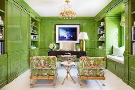 Lime Green Lacquered Cabinets In Home