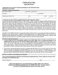 401k opt out form fill out and sign