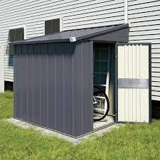 8 ft d metal storage lean to shed