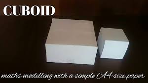 Cuboid Maths Model 3d Shapes Using A4 Paper