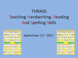 Thrass Teaching Handwriting Reading And Spelling Skills