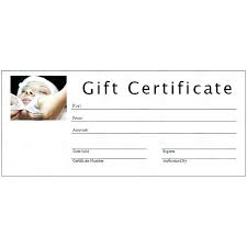 Free Printable Gift Certificates Template Spa Gift