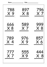 This page includes printable worksheets for 3rd grade, 4th grade, and 5th grade children on multiplying numbers from single digit to four digit in different combinations. 4th Grade Multiplication Worksheet Free Coloring Library