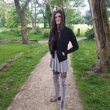 another outdoor one in the park : r/crossdressing