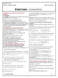 Generalites Sur Les Fonctions Resume de Cours 1 3 PDF | PDF | Fonction  monotone | Fonction (Mathématiques)