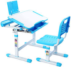 The colorful kids' desk chair can be an ideal spot for playtime, craft, study, and homework. Amazon Com Forfar Kids Desk And Chair Set Child Desk Height Adjustable Kids School Desk Students Desk And Chair Set Desk For Kids 6 12 Blue Kitchen Dining