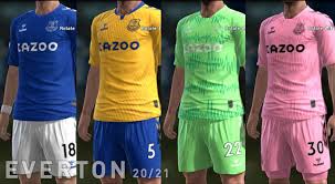 Premier league clubs have started to reveal the kits they will be wearing for the new season, with some already using them at the end of 2019/20. Pes 2013 Everton F C 2020 2021 Kits Kazemario Evolution