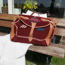 large leather bag help local with