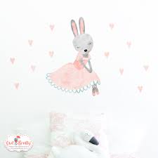 ballerina bunny wall sticker owl brolly